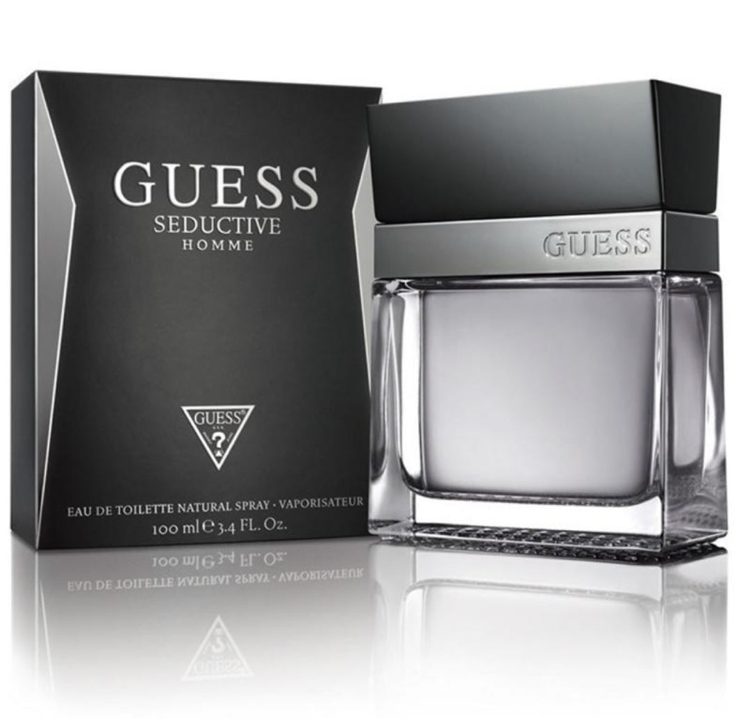 GUESS SEDUCTIVE Black 3.4 FL.OZ. EDT SPRAY FOR MEN.