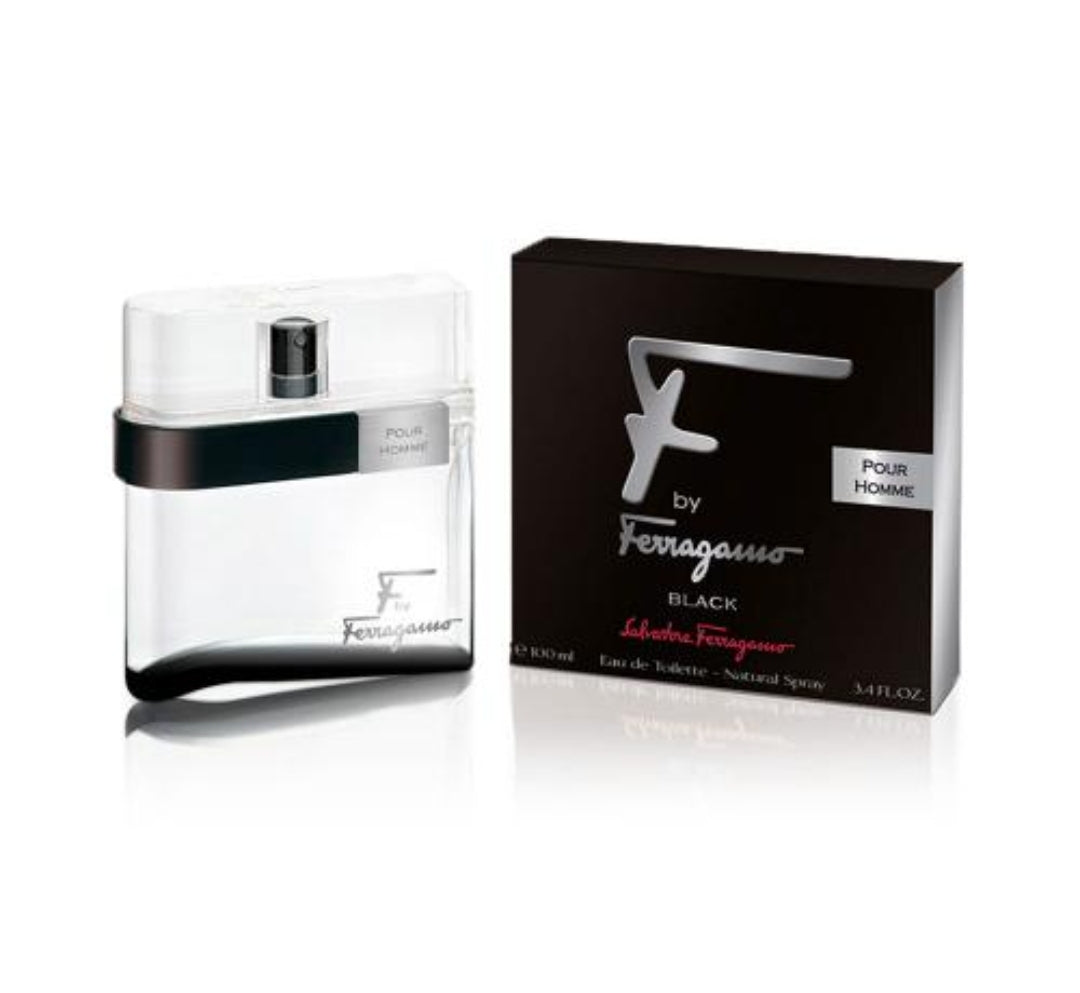 F BLACK BY SALVATORE FERRAGAMO 3.4 FL.OZ. EDT SPRAY FOR MEN.