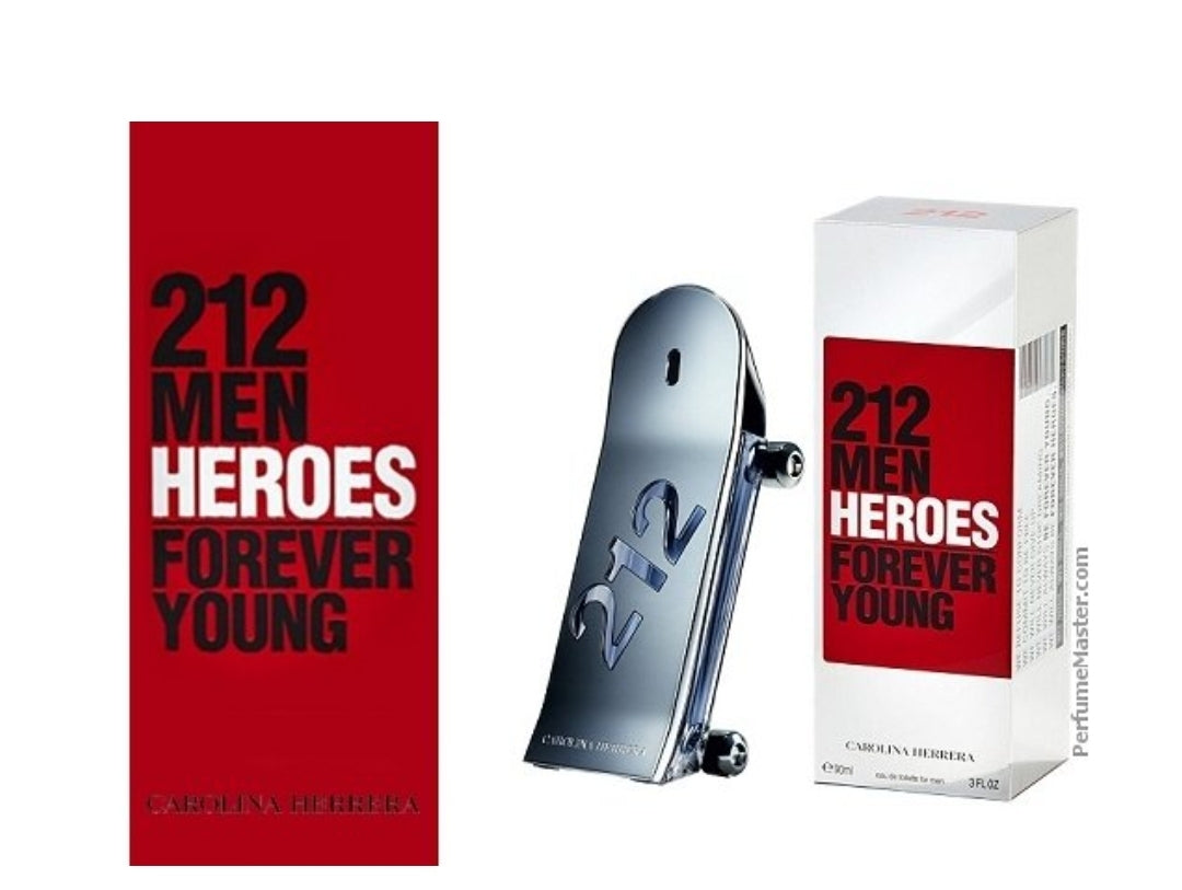 212 HEROES FOREVER YOUNG 3.4 FL.OZ. EDT SPRAY FOR MEN.