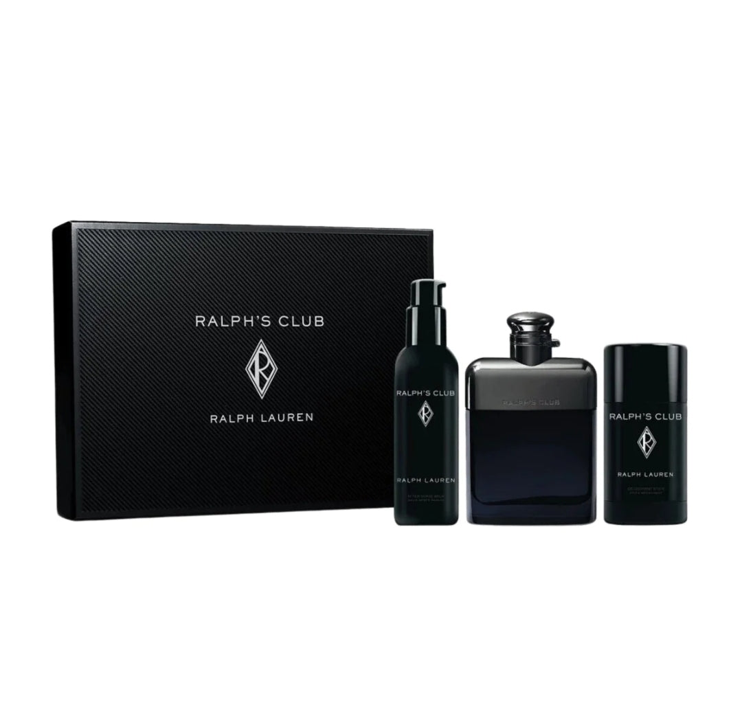 RALPH'S CLUB: 3.4 EDP + 2.5OZ. BALM + DEO STICK MEN.